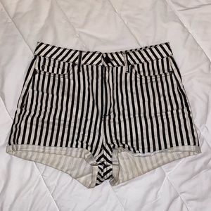 Black & White stripped shorts